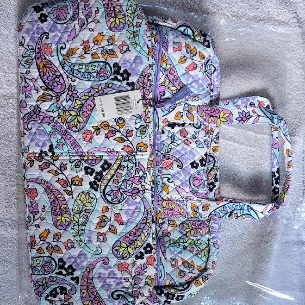 Vera Bradley Purple and Blue Paisley Tote